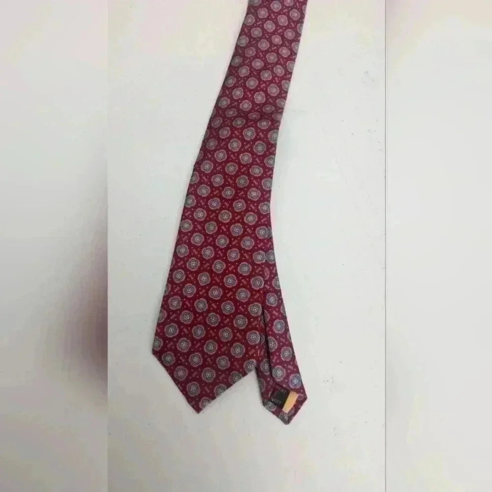 Robert Talbott Best of Class Nordstrom Men's Tie Red Paisley Swirl Silk Made USA